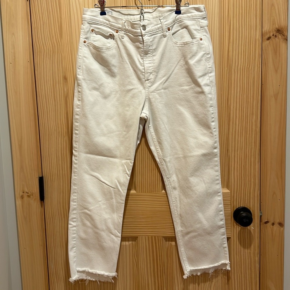 Vintage Slim White Jeans